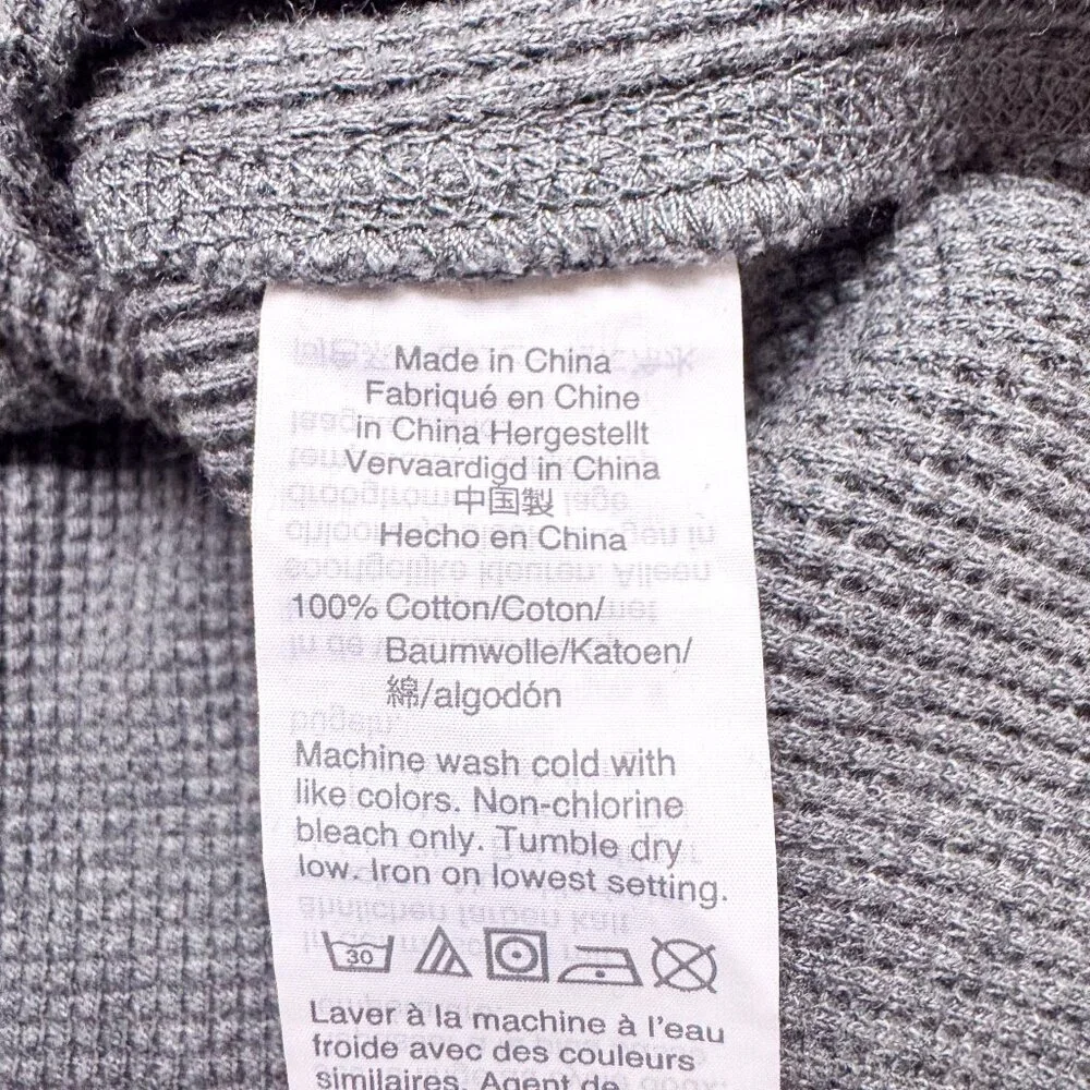 J Crew Shirt Mens Large Gray Henley Outdoor Office Casual Camp Hike‎ Fish Hunt